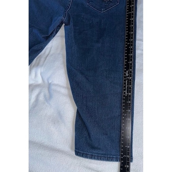 Riders Lee Jeans Size 8 Solid Blue Denim - Picture 10 of 14
